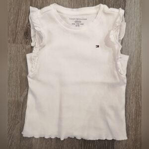 Tommy Hilfiger Kids' White Ruffle Tank Top